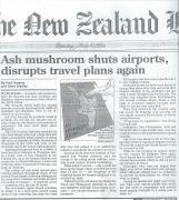 1996 NZ - Volcano eruption [ash] delayed return flight